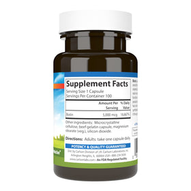 Carlson Biotin 5000 mcg capsules emballage