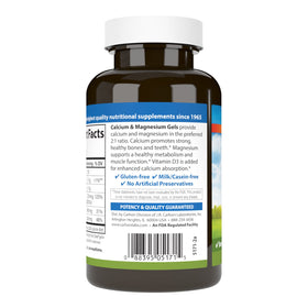 Carlson Calcium et Magnésium 200 mg gélules avec fruits