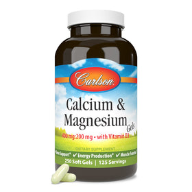 Carlson Calcium et Magnésium 250 Gélules, avant du produit