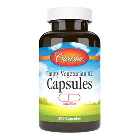 Carlson capsules végétariennes vides en bouteille avec bouchon vis