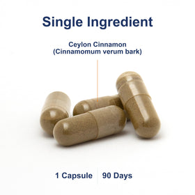 Carlson Ceylon Cinnamon gélules sur fond blanc