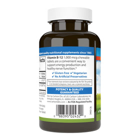 Carlson Chewable B-12 1000 mcg comprimés à mâcher au citron, emballage