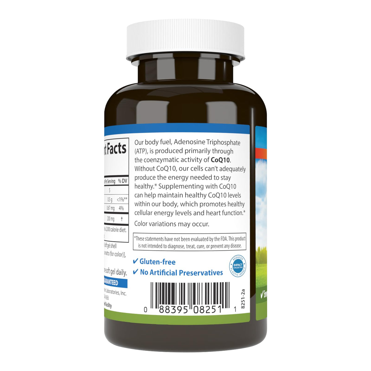 Carlson Co-Q10 200 mg gélules molles vue latérale