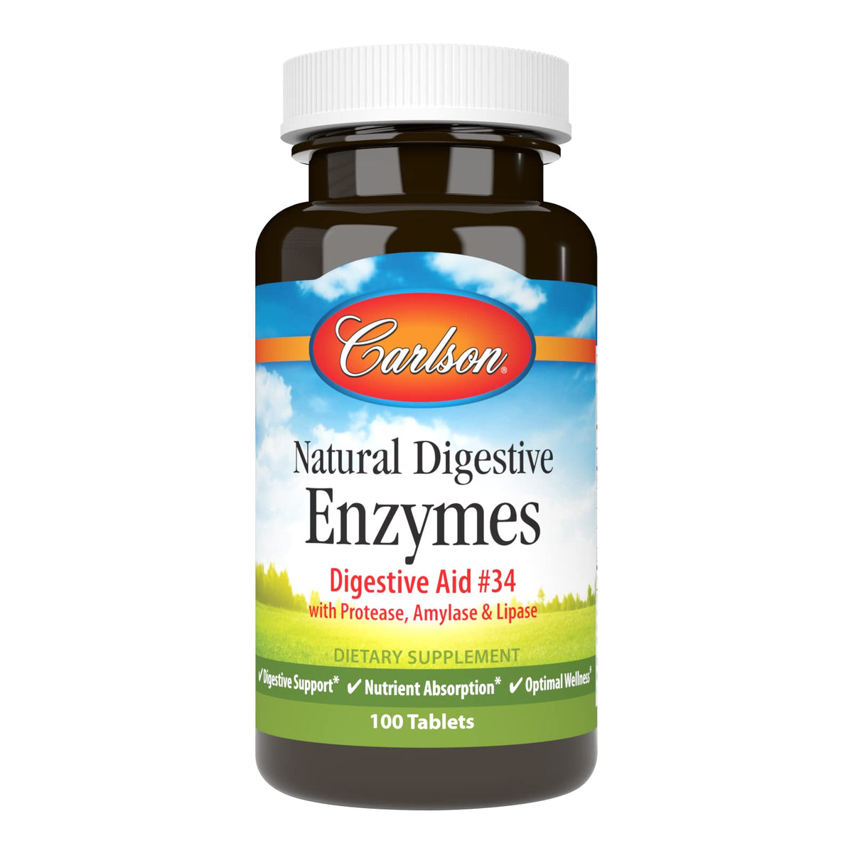 Carlson Compléments Alimentaires Enzymes daily 100 Comprimés - vue avant