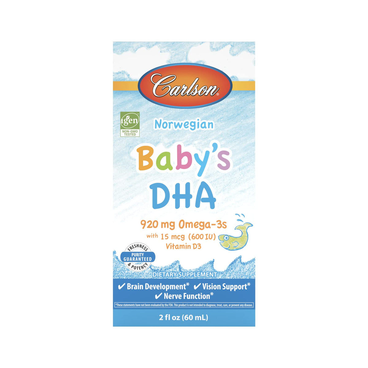 Carlson DHA Liquide pour Bébés 60 mL en contexte d'utilisation