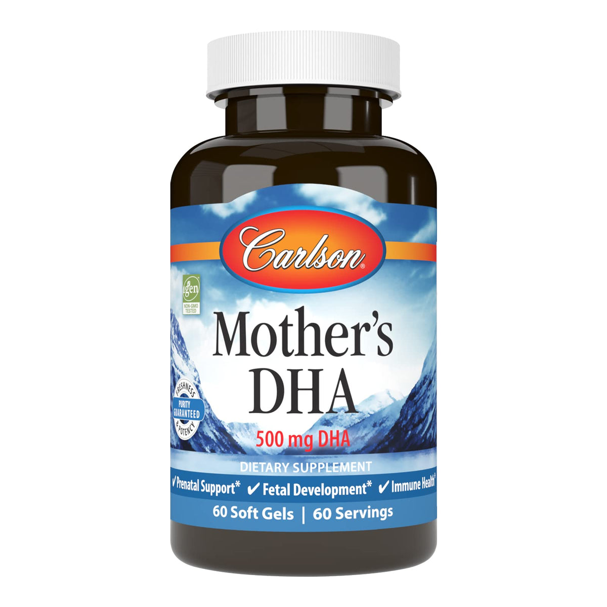 Carlson DHA Maternité 500 mg 60 gélules souples, vue de face
