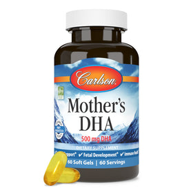 Carlson DHA Maternité, étiquette de produit avec informations nutritionnelles