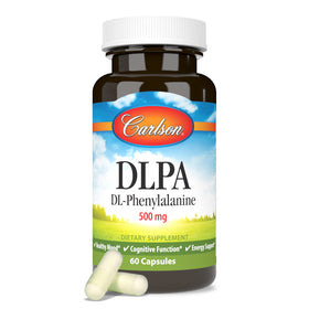 Carlson DLPA capsules on a wooden table