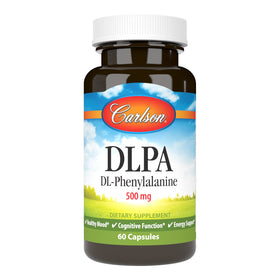 Carlson DLPA DL-Phenylalanine 500 mg capsules front view