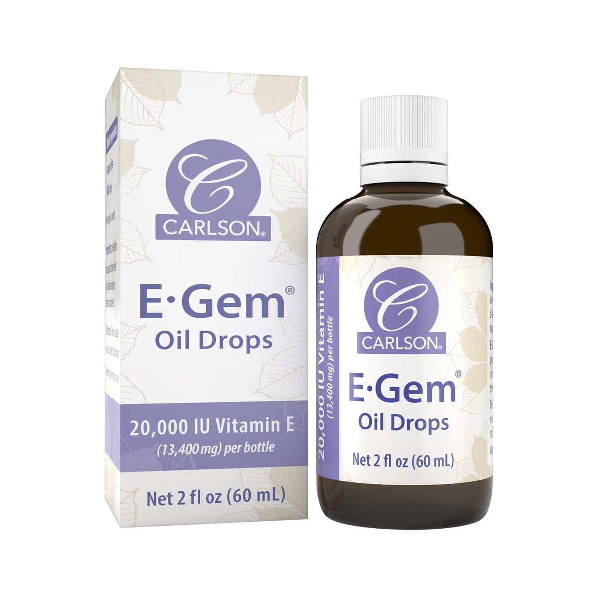 Carlson E-Gem Huile 20 000 UI bouteille vue avant
