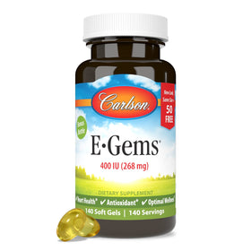 Carlson E-Gems 400 IU Vitamine E gélules souples vue de face