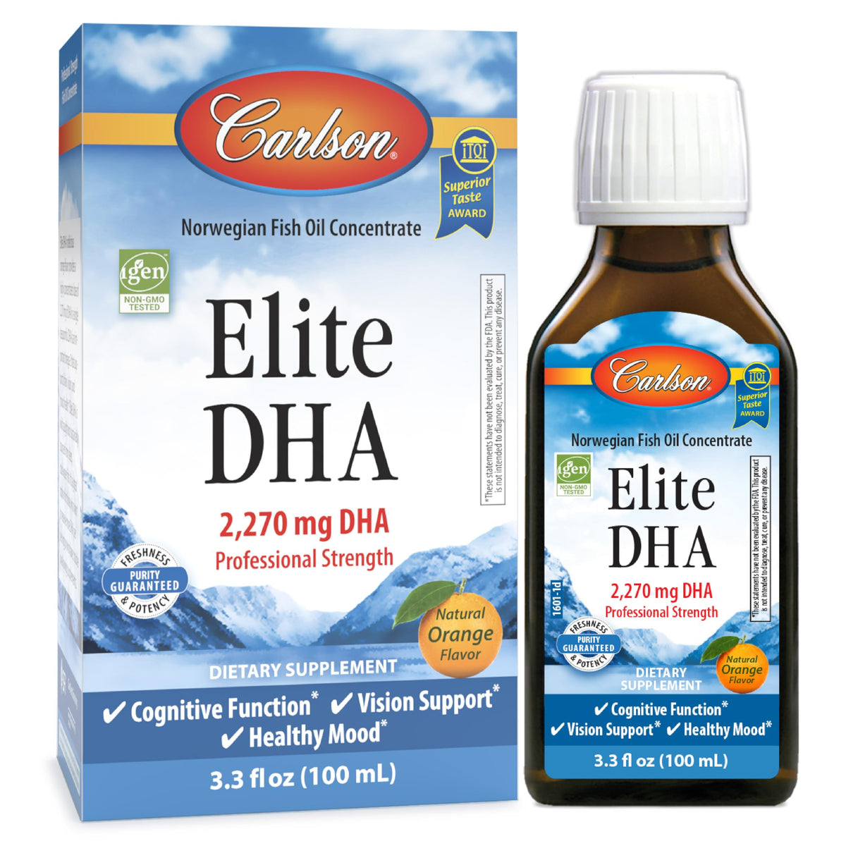 Carlson Elite DHA 2270 mg flacon de 100 mL vue avant