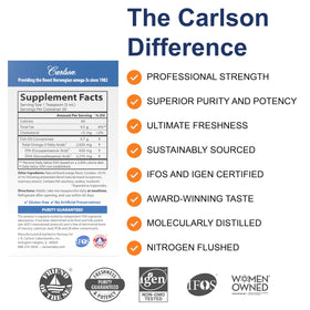Carlson Elite DHA cuillère avec dosage de 2270 mg