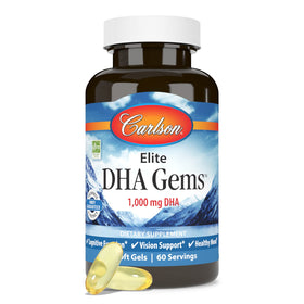 Carlson Elite DHA Gems 1000 mg, gélules dans un environnement naturel