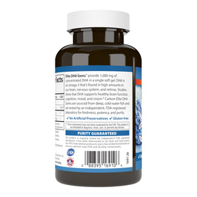 Carlson Elite DHA Gems 1000 mg gélules souples, gélules sur une cuillère