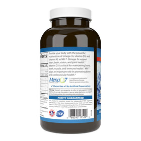 Carlson Elite Omega-3 Plus D & K 700 mg gélules côté