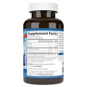 Carlson EPA Gems 1000 mg gélules molles avec un verre d'eau