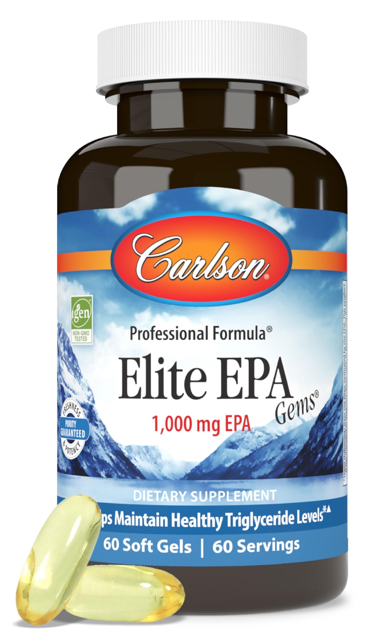 Carlson EPA Gems 1000 mg gélules molles vue de face
