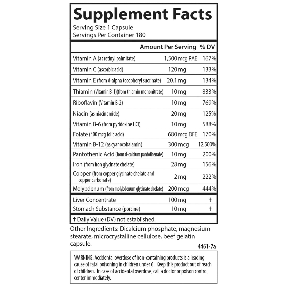 Carlson Fer 180 capsules dans l'emballage