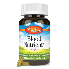 Carlson Fer 28 mg capsules ouvertes montrant le contenu