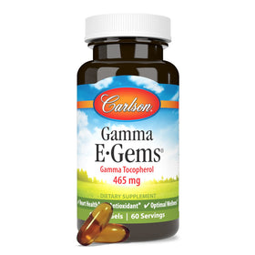 Carlson Gamma E-Gems 465 mg gélules en gros plan