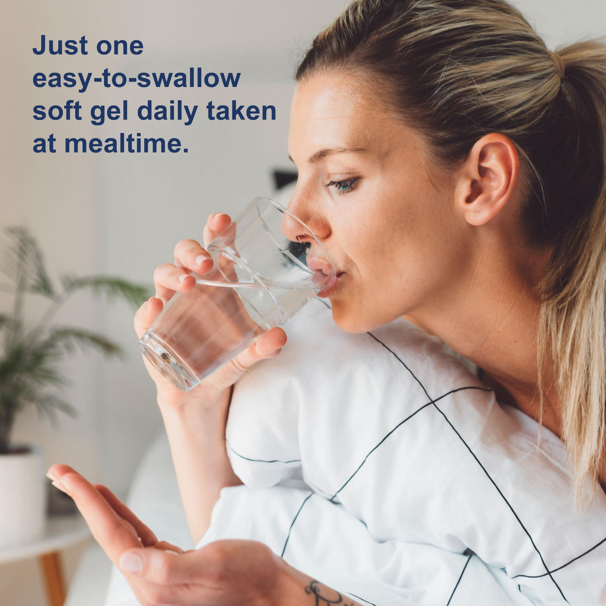 Carlson Gels de Magnésium 400 mg, gélules molles avec un verre d'eau
