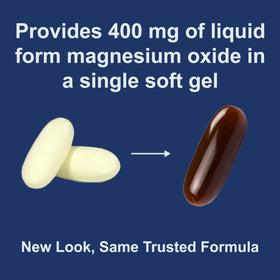 Carlson Gels de Magnésium 400 mg, gélules molles dans un verre