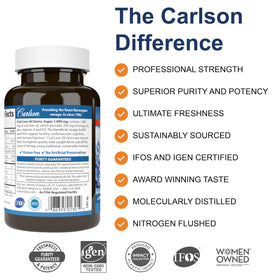 Carlson Huile de Foie de Morue 1000 mg gélule douce sur fond blanc