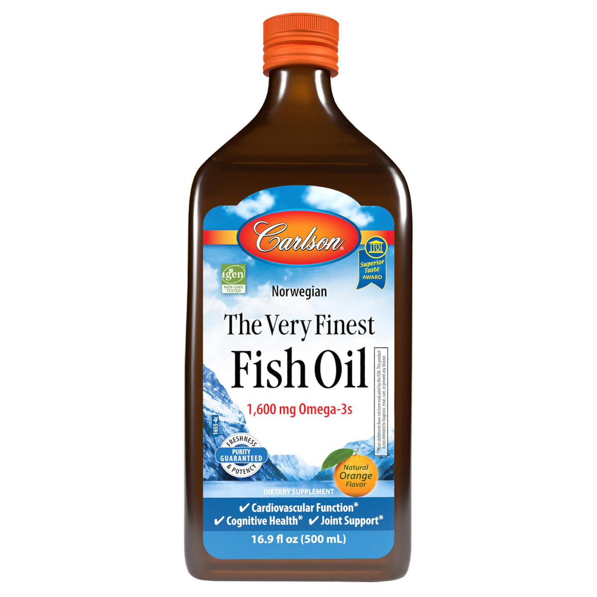 Carlson Huile de Poisson 1600 mg 500 mL vue avant