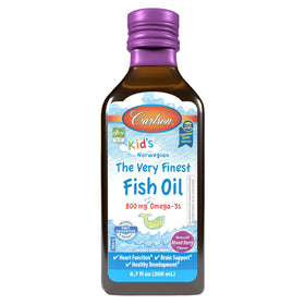 Carlson Huile de Poisson Enfant 800 mg 200 mL bouteille vue de face