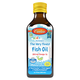 Carlson Huile de Poisson pour Enfants 800 mg citron bouteille vue avant