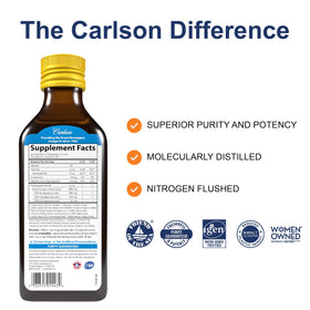 Carlson Huile de Poisson pour Enfants 800 mg citron étiquette côté