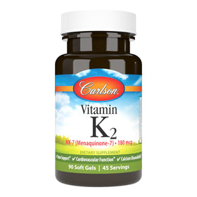 Carlson K2 MK-7 180 mcg gélules douces vue de face