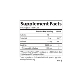 Carlson Lecithine 1200 mg gélules souples avec une mesure