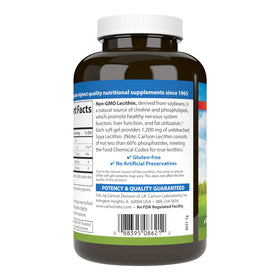 Carlson Lecithine 1200 mg gélules souples sur un fond neutre