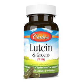 Carlson Lutein & Greens 20 mg capsules végétariennes avec chou frisé et spiruline