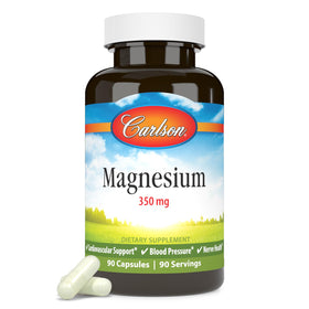 Carlson Magnésium 350 mg capsules front view