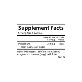 Carlson Magnésium 350 mg capsules side view