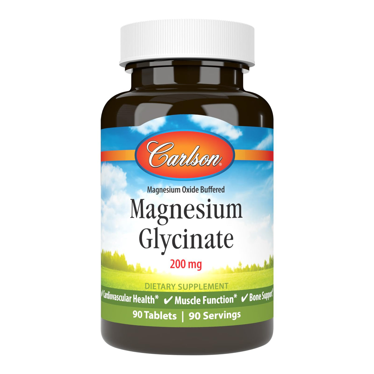Carlson Magnésium Chélaté Glycinate 200 mg emballage avant