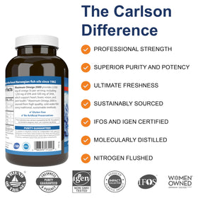 Carlson Maximum Omega 2000 gélules molles au citron emballage