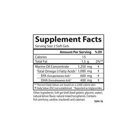 Carlson Maximum Omega Minis 1000 mg gélules mini avec emballage