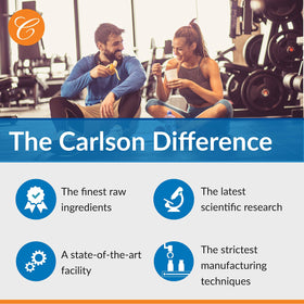 Carlson Moly-B comprimés sur une surface blanche
