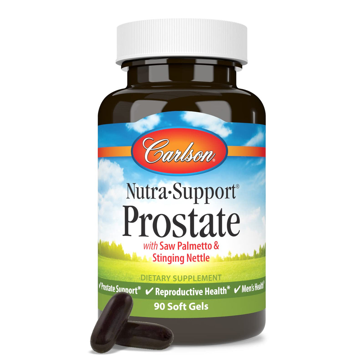 Carlson Nutra-Support Prostate, étiquette avec informations nutritionnelles