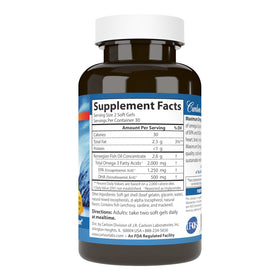 Carlson Omega-3 2000 mg boîte avec 60 capsules molles