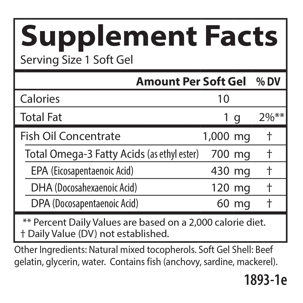 Carlson Omega-3 700 mg gélules souples en main