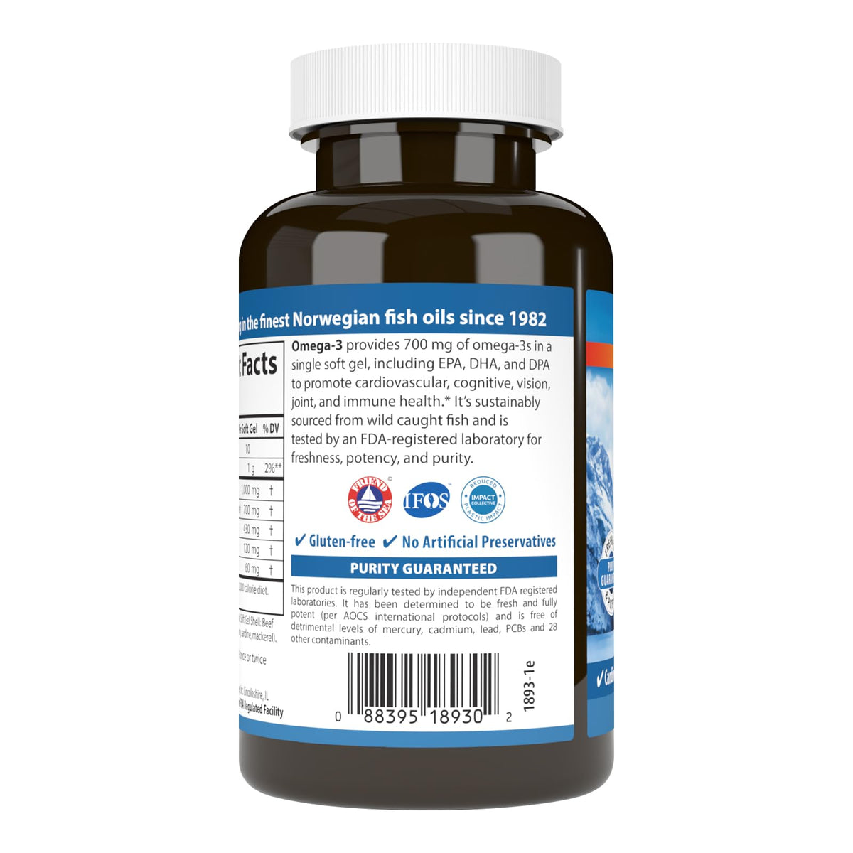 Carlson Omega-3 700 mg gélules souples packaging