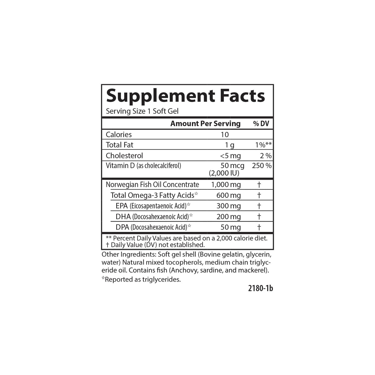 Carlson Omega-3 + D 600 mg EPA et DHA gélules ouvertes