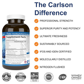 Carlson Omega-3 Gems 1600 mg gélules molles au citron, emballage