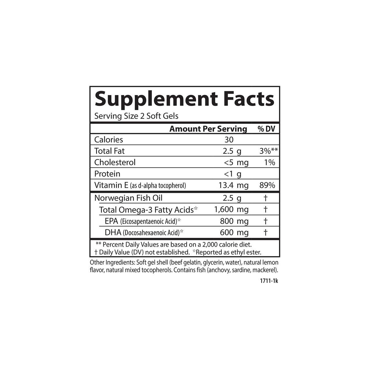Carlson Omega-3 Gems 1600 mg gélules molles en gros plan