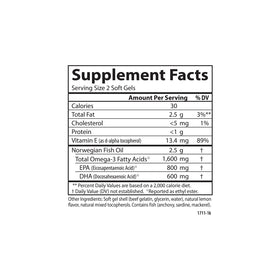 Carlson Omega-3 Gems 1600 mg gélules molles en gros plan